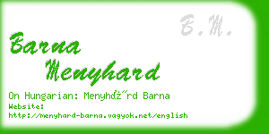 barna menyhard business card